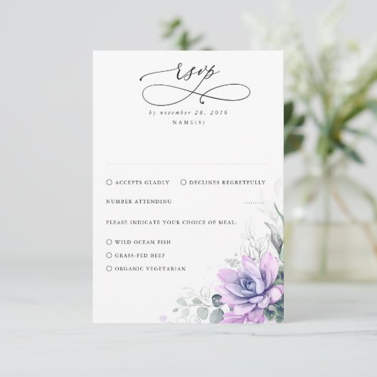 Succulents Verdure et Mariage d'or RSVP (Debout devant)