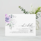 Succulents Verdure Oh Baby Baby shower Invitation (Debout devant)