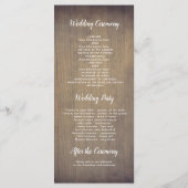 Succulents Verdure Rustique Mariage Programmes (Dos)