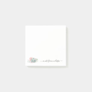 Succulents vert rose mignon Personnalisé Post-it