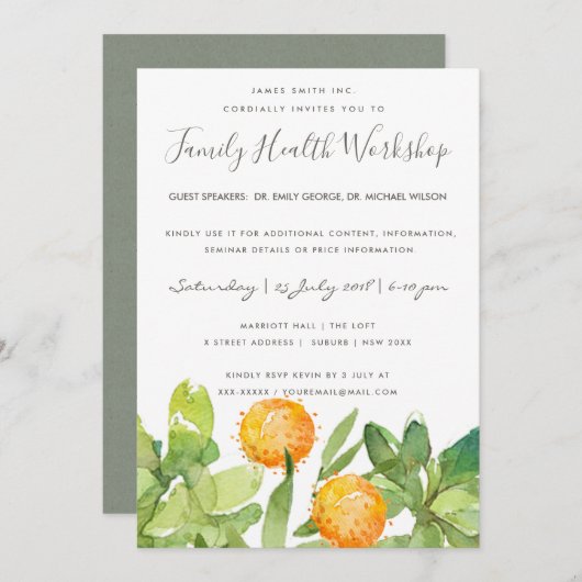 SUCCULT CACTUS WATERVERF SEMINAR WORKSHOP EVAL KAART (Voorkant / Achterkant)