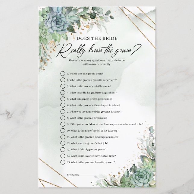 Succulte kent de bride echt de bruom (Voorkant)