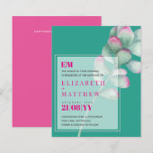 Succulte Roze Blush Mint Green Budget Wedding (Voorkant / Achterkant)