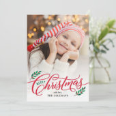 Succursales de Noël Carte photo de vacances (Debout devant)