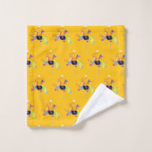Sucette Cœurs Jaune Clair (Gant de toilette)