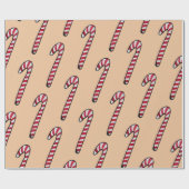 Sucettes de Noël papier cadeau (Plat)