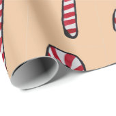 Sucettes de Noël papier cadeau (Coin rond)