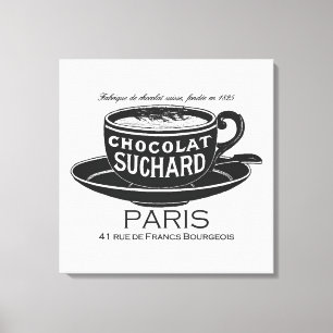  Suchard Chocolat Ad Canvas Afdruk