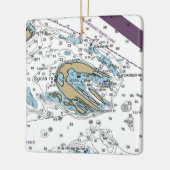 Sucia Island WA Chart Keramisch Ornament (Links)