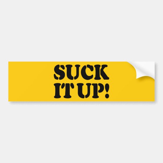 SUCK HET! BUMPERSTICKER (Voorkant)