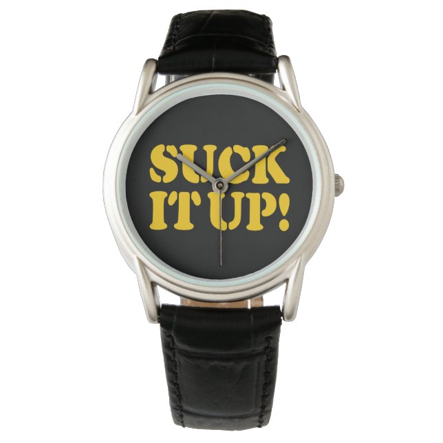 SUCK HET! HORLOGE (Voorkant)