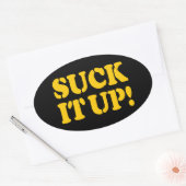 SUCK HET! OVALE STICKER (Envelop)