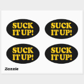 SUCK HET! OVALE STICKER (Vel)