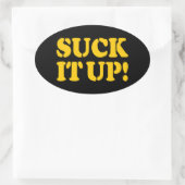 SUCK HET! OVALE STICKER (Tas)
