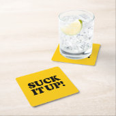 SUCK HET! VIERKANTE KARTONNEN ONDERZETTER (Insitu)