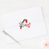 Suck it Candy Cane Ronde Sticker (Envelop)