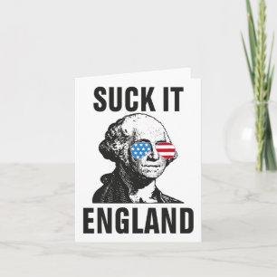 Suck-it Engeland Grappig 4 juli George Washingto Kaart