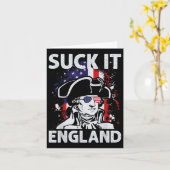 Suck It Engeland Grappig 4 juli Herdenkingsdag  Kaart (Gele Bloem)
