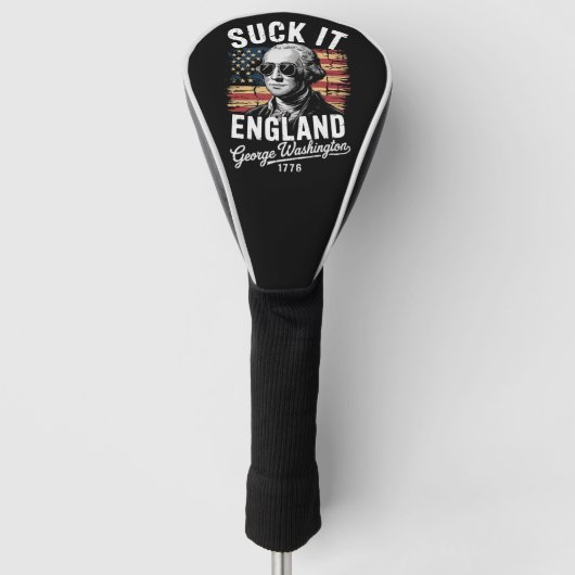Suck It England, 4 juli George Washington 1776 Golfheadcover (Voorkant)