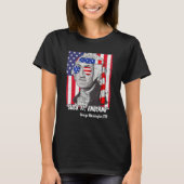 Suck it England 4 juli George Washington T-shirt (Voorkant)