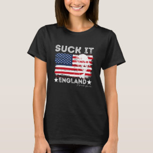 Suck It England Grappig 4 juli George Washington T-shirt