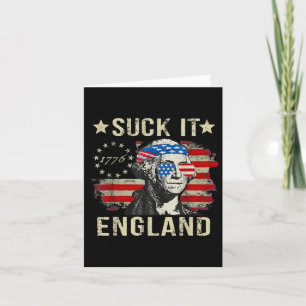 Suck It England Grappig 4th of July Patriotisch Am Kaart