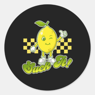 Suck It Green Limoen Lemon Love Funny Mexicaanse P Ronde Sticker