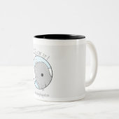 "Suck it" Narwhal-Mok Tweekleurige Koffiemok (Voorkant rechts)