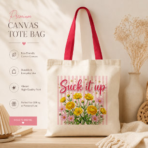 Suck It Up Floral Mignon Sac Cabas Rose