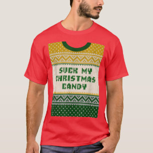 Suck mijn kerstSnoep koppels volwassen Humor Lover T-shirt