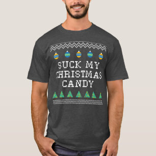 Suck mijn kerstSnoep koppels volwassen Humor Lover T-shirt