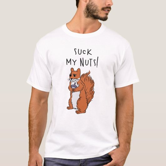 Suck m'n noppen. t-shirt (Voorkant)