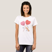 Sucker de coeur mignon Valentine's Day T-Shirt (Devant entier)
