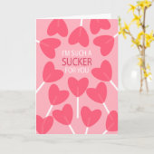 Sucker pour vous - Carte Saint Valentin (Fleur jaune)