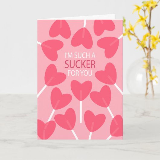 Sucker pour vous - Carte Saint Valentin (Fleur jaune)