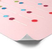 Suckers Lollypop Snoep Regenboog Poster (Hoek)