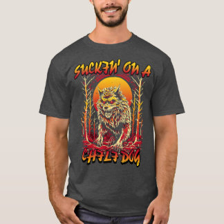 Suckin On A Chili Dog Meme Grappige Wolf Badass We T-shirt