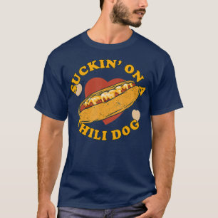 Suckin op een Chili Dog Foodie Funny T-shirt