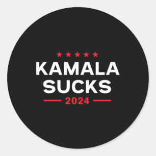 Sucks 2024 Anti Kamala Harris Ronde Sticker