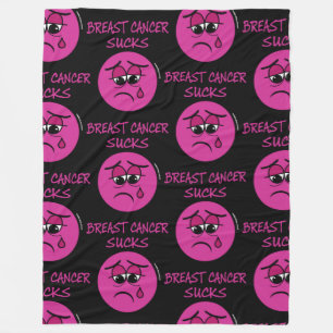 SUCKS...Borstkanker Fleece Deken