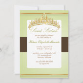 Sucré 16/ invitations tiara/verte pardot (Dos)