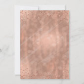 Sucré 16 Party Rose Rose Gold Glamor Invitations (Dos)