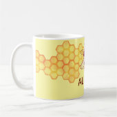 Sucre abeille Nom personnalisé Mug (Gauche)