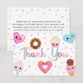 Sucré bonbons arroses Baby shower de Donut Merci (Devant / Derrière)