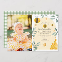 Sucré comme peut être 1er anniversaire Invitation