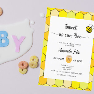 Sucré comme peut être baby shower invitation