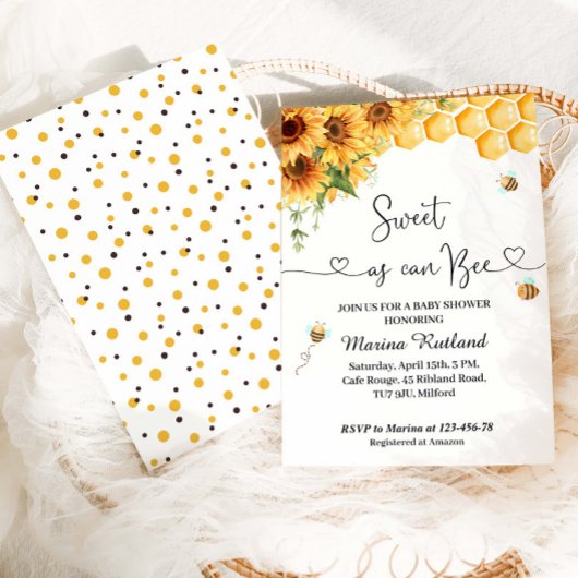 Sucré Comme Peut Être Baby shower Invitation