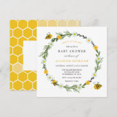 Sucré Comme Peut Être Baby shower Invitation (Devant / Derrière)