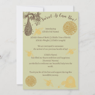 Sucré comme peut être Faire-part de naissance