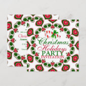 Sucre de canne Amour Coeurs Noël Fête Invitations (Devant / Derrière)